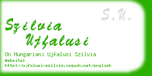 szilvia ujfalusi business card
